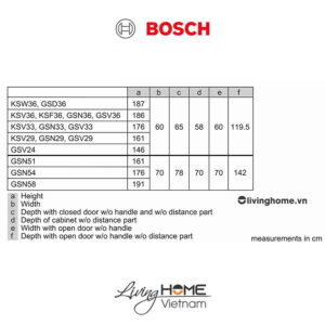 Tủ lạnh Bosch GSN36VI3P - 1 cánh độc lập 255 lít