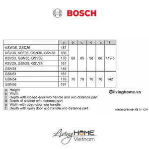 Tủ lạnh Bosch GSN36VI3P - 1 cánh độc lập 255 lít 11 Tủ lạnh Bosch GSN36VI3P - 1 cánh độc lập 255 lít
