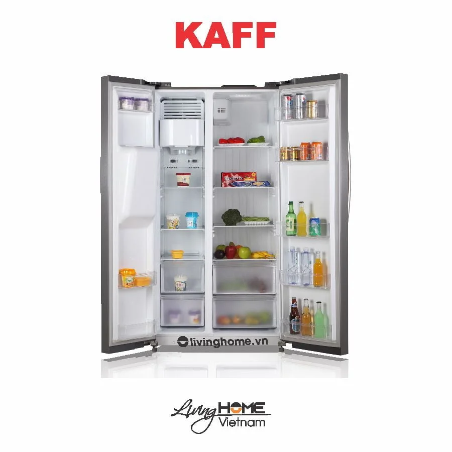 Tủ lạnh Kaff KF-SBS600GLASS Side By Side mặt kính 2 cánh hiện đại 4 Tủ lạnh Kaff KF-SBS600GLASS Side By Side mặt kính 2 cánh hiện đại - Ảnh 2