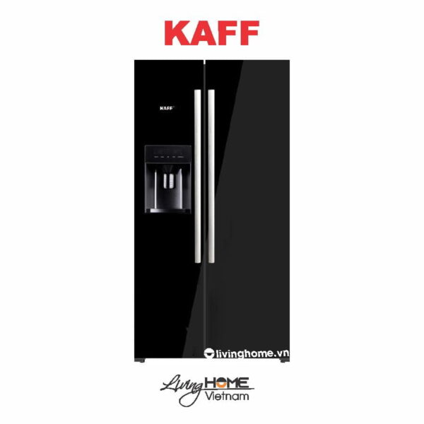 Tủ lạnh Kaff KF-SBS600GLASS Side By Side mặt kính 2 cánh hiện đại