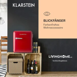 Alternative view of Tủ lạnh Klarstein KL-AUDREY Mini Retro màu đỏ - dung tích 48L