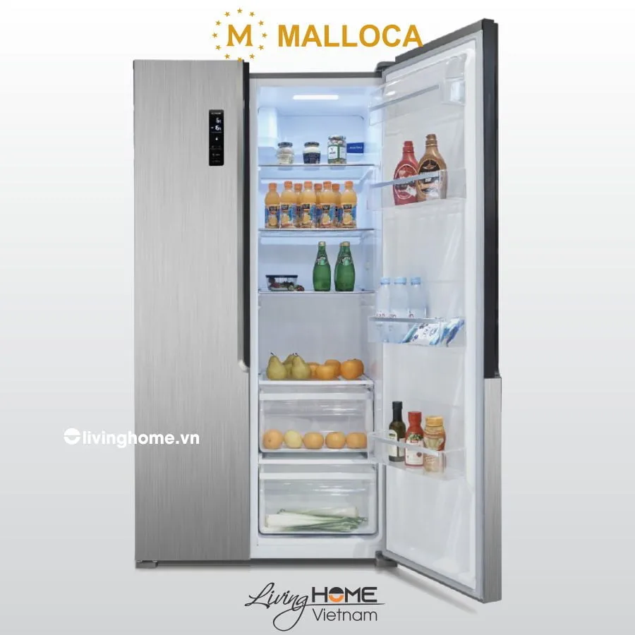 Tủ lạnh Malloca MF-521SBS Side by Side hai cửa dung tích 521L 4 Tủ lạnh Malloca MF-521SBS Side by Side hai cửa dung tích 521L - Ảnh 2