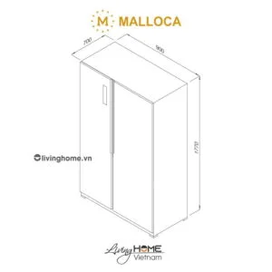 Tủ lạnh Malloca MF-521SBS Side by Side hai cửa dung tích 521L 7 Tủ lạnh Malloca MF-521SBS Side by Side hai cửa dung tích 521L