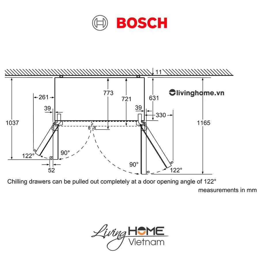 Tủ lạnh Bosch KAD92SB30 - side by side 639 lít 7 Tủ lạnh Bosch KAD92SB30 - side by side 639 lít - Ảnh 5
