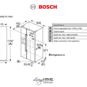 Tủ lạnh Bosch KAG93AIEPG - side by side 560 lít 24 Tủ lạnh Bosch KAG93AIEPG - side by side 560 lít