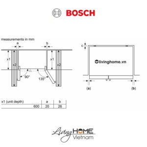 Tủ lạnh Bosch KAN93VIFPG - side by side 580 lít