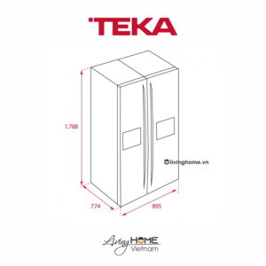 Tủ lạnh Teka RLF 74925 SS EU đứng độc lập dung tích 490lít