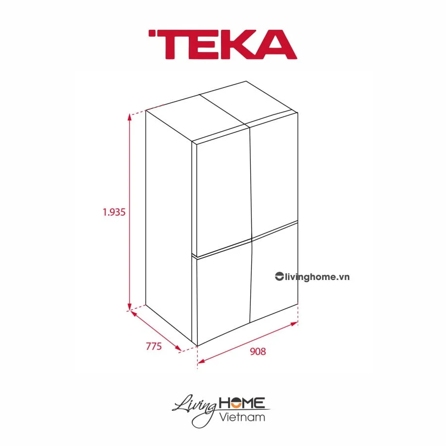 Tủ lạnh Teka RMF 77920 EU SS 4 cánh đứng độc lập dung tích 648lít 6 Tủ lạnh Teka RMF 77920 EU SS 4 cánh đứng độc lập dung tích 648lít - Ảnh 4