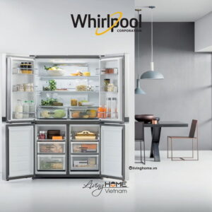 Tủ lạnh Whirlpool WFQ590NSSV 4 cửa 594lít màu xám sang trọng