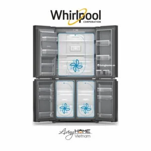 Tủ lạnh Whirlpool WFQ590WSSV 4 cửa 592lít màu xám hiện đại