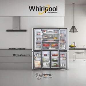 Tủ lạnh Whirlpool WFQ590WSSV 4 cửa 592lít màu xám hiện đại