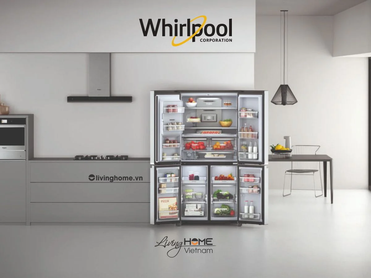 Tủ lạnh Whirlpool WFQ590WSSV 4 cửa 592lít màu xám hiện đại - Ảnh 7