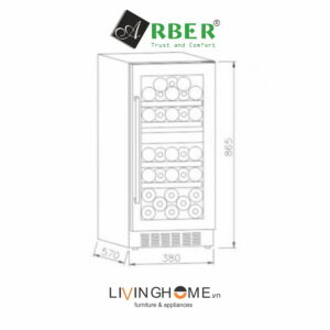 Alternative view of Tủ rượu Arber ABTRV88L dung tích 88L 5 tầng