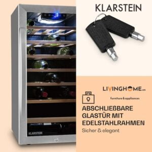 Tủ rượu vang Klarstein KL-VINAMOUR 26D dung tích 88 Lít nhập khẩu Đức