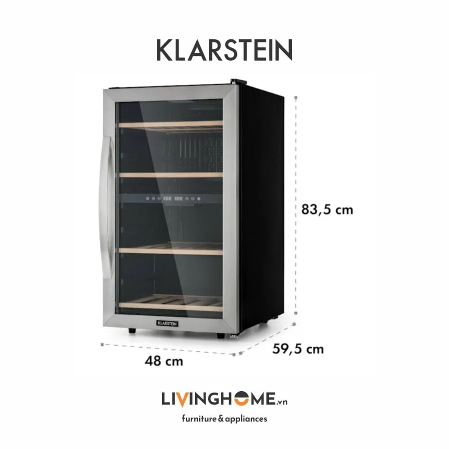 Tủ rượu vang Klarstein KL-VINAMOUR 45DUO nhập khẩu Đức 4 Tủ rượu vang Klarstein KL-VINAMOUR 45DUO nhập khẩu Đức - Ảnh 2