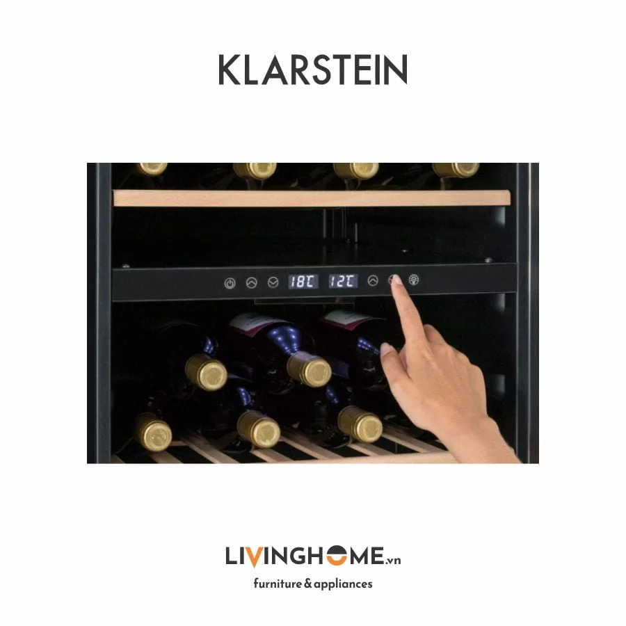 Tủ rượu vang Klarstein KL-VINAMOUR 45DUO nhập khẩu Đức 7 Tủ rượu vang Klarstein KL-VINAMOUR 45DUO nhập khẩu Đức - Ảnh 5