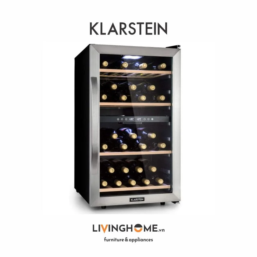 Tủ rượu vang Klarstein KL-VINAMOUR 45DUO nhập khẩu Đức 3 Tủ rượu vang Klarstein KL-VINAMOUR 45DUO nhập khẩu Đức