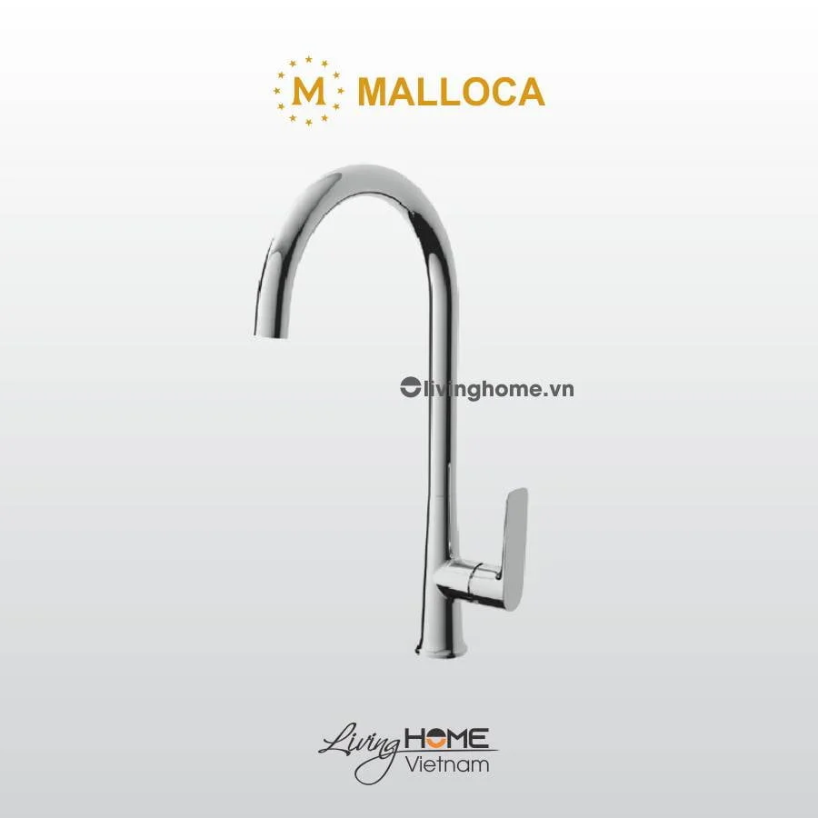 Vòi rửa chén Malloca K77C đồng thau mạ Chrome