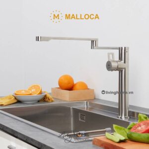 Vòi rửa chén Malloca K060-S inox kiểu dáng hiện đại