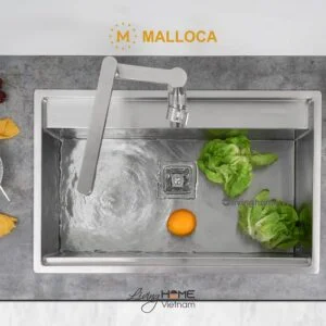 Vòi rửa chén Malloca K060-S inox kiểu dáng hiện đại