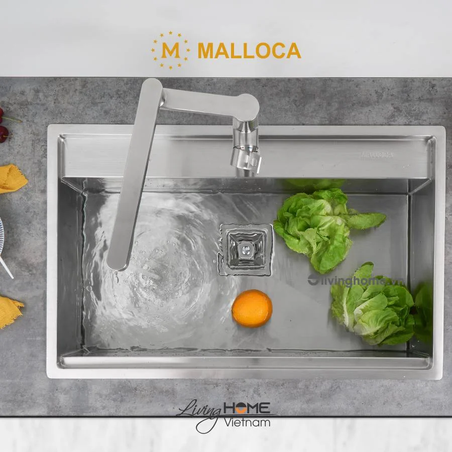Vòi rửa chén Malloca K060-S inox kiểu dáng hiện đại - Ảnh 7