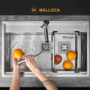 Vòi rửa chén Malloca K110-SS inox bền bỉ