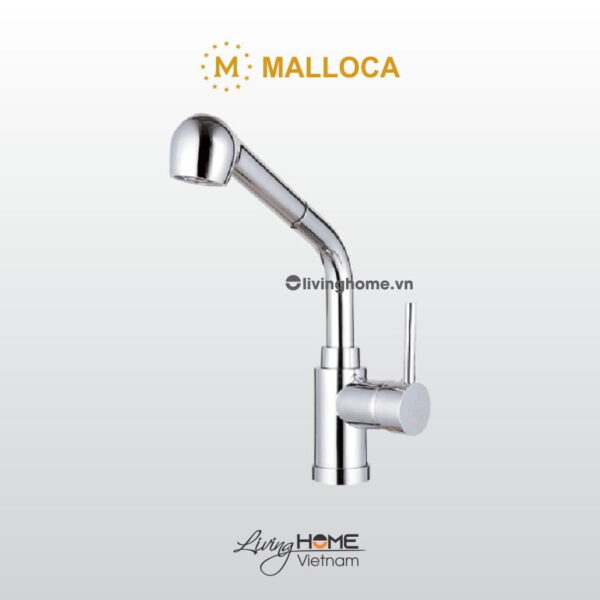 Vòi rửa chén Malloca K119N9 đồng thau mạ Chrome