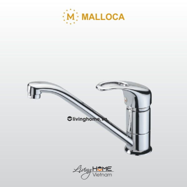Vòi rửa chén Malloca K120N đồng thau mạ Chrome