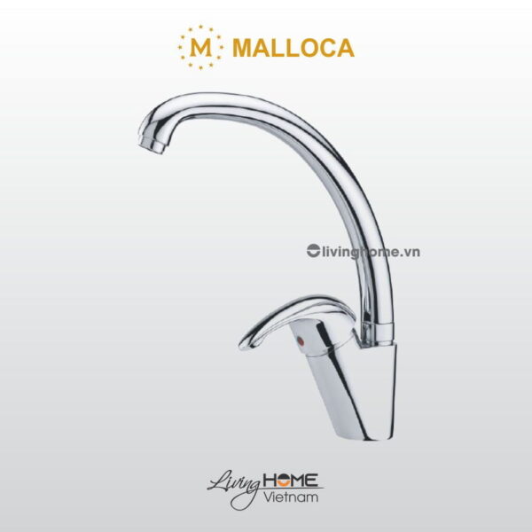 Vòi rửa chén Malloca K121N đồng thau mạ Chrome