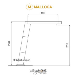 Vòi rửa chén Malloca K131CR màu kem hiện đại khác biệt