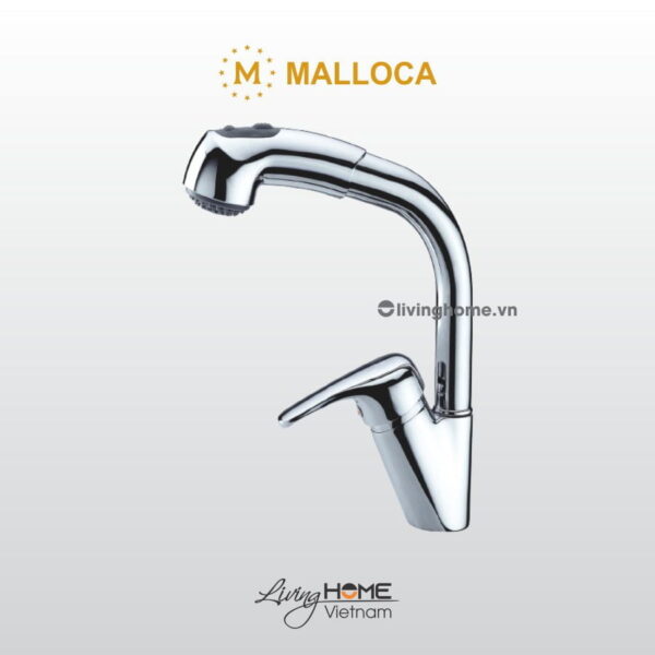 Vòi rửa chén Malloca K140 đồng thau mạ Chrome