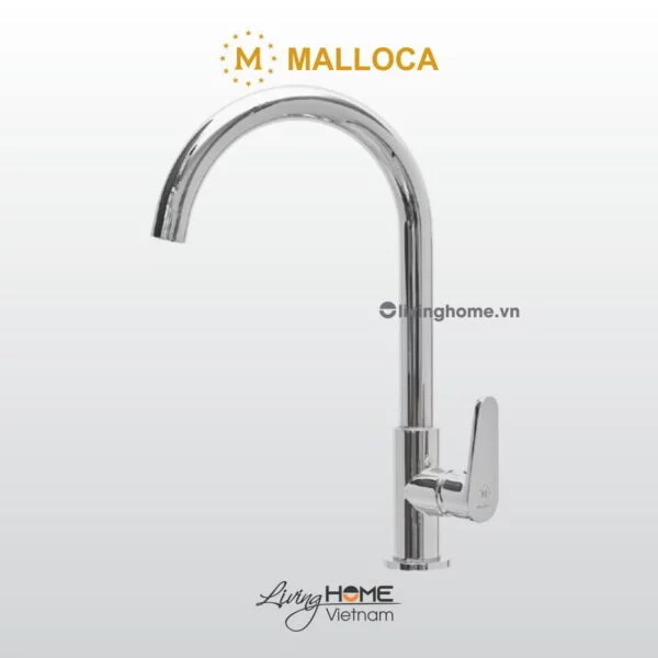 Vòi rửa chén Malloca K1603CL đồng thau mạ Chrome