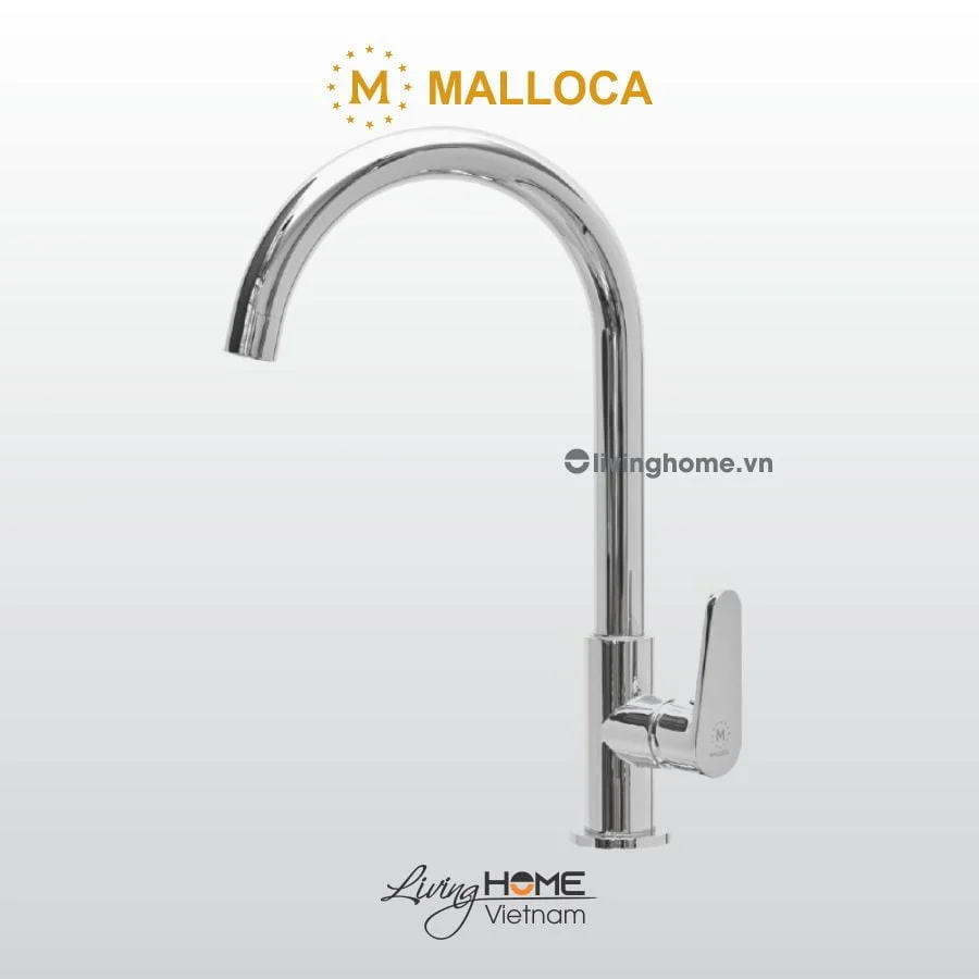 Vòi rửa chén Malloca K1603CL đồng thau mạ Chrome