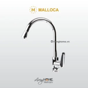 Vòi rửa chén Malloca K279N đồng thau mạ Chrome