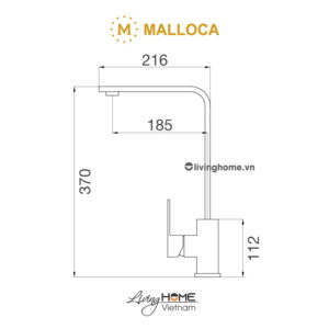 Vòi rửa chén Malloca K536S inox hiện đại sang trọng