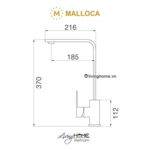 Vòi rửa chén Malloca K536S inox hiện đại sang trọng