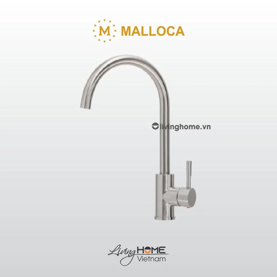 Vòi rửa chén Malloca K569-SN inox bền bỉ cổ điển