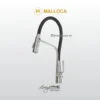 Vòi rửa chén Malloca K596S đồng thau mạ Chrome