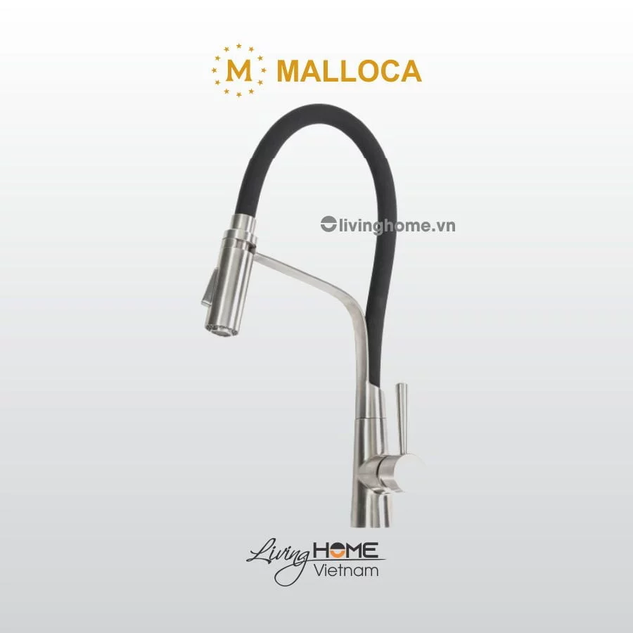 Vòi rửa chén Malloca K596S đồng thau mạ Chrome