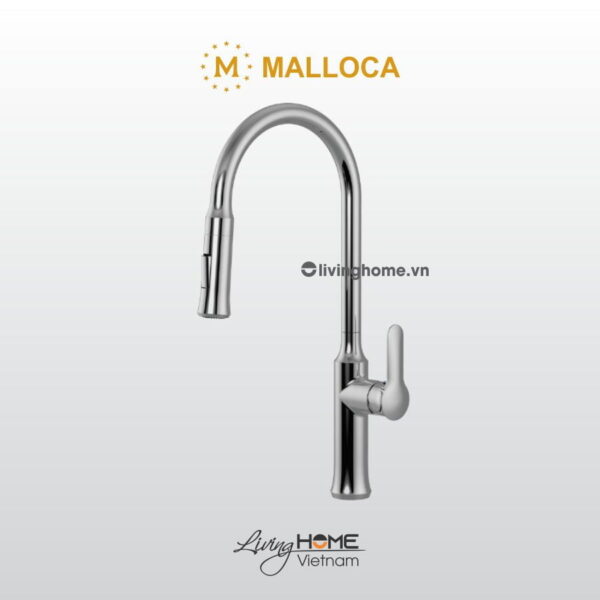 Vòi rửa chén Malloca K94C đồng thau mạ Chrome