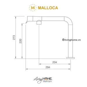 Vòi rửa chén Malloca MF-070 màu đen cao cấp