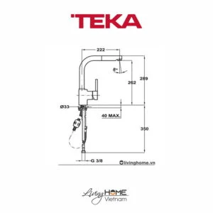 Alternative view of Vòi rửa chén Teka ARK 938 nóng lạnh màu carbon hiện đại