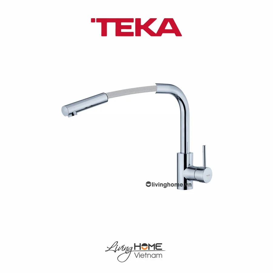 Vòi rửa chén Teka ARN 938 dây rút màu chrome tinh tế - Ảnh 2