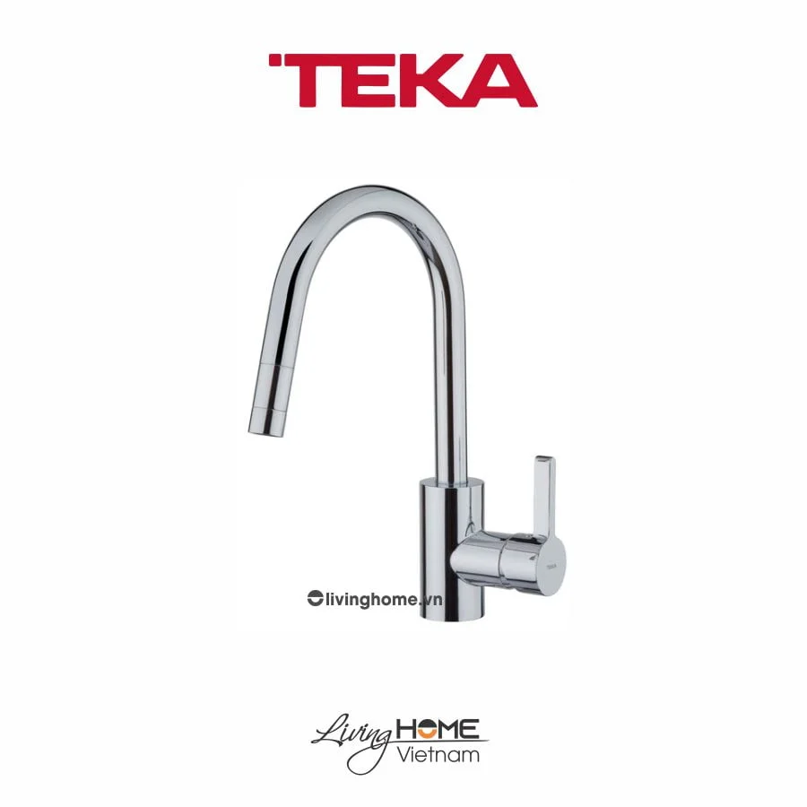 Vòi rửa chén Teka MTP 938 dây rút màu chrome tinh tế 3 Vòi rửa chén Teka MTP 938 dây rút màu chrome tinh tế