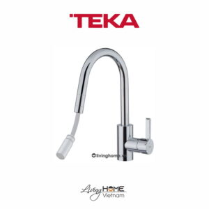 Vòi rửa chén Teka MTP 938 dây rút màu chrome tinh tế