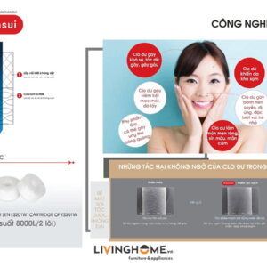 Vòi sen tắm Cleansui ES201W khử clo nhập khẩu Nhật