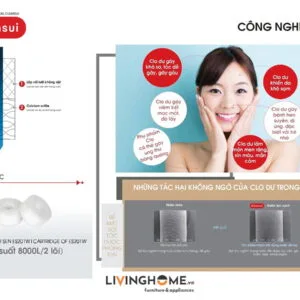 Vòi sen tắm Cleansui ES201W khử clo nhập khẩu Nhật