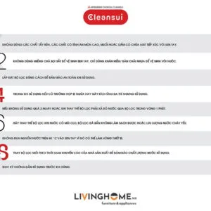 Vòi sen tắm Cleansui ES201W khử clo nhập khẩu Nhật