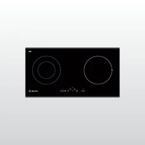 Bếp điện từ Malloca MH-02IR LB 2 bếp kết hợp màu đen chấm bi nâu nhạt mặt kính Eurokera