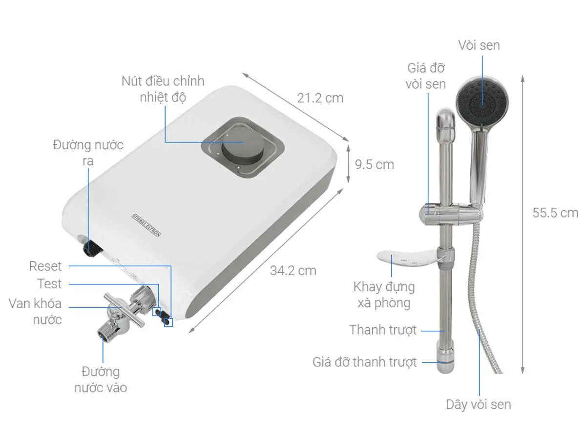 Máy Nước Nóng Trực Tiếp Stiebel Eltron DS 45 EC 16 Máy Nước Nóng Trực Tiếp Stiebel Eltron DS 45 EC